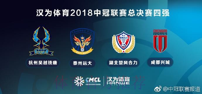 战报丨汉为体育2018中冠联赛总决赛1/8决赛首回合南区